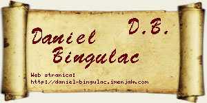 Daniel Bingulac vizit kartica